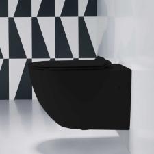 Унитаз подвесной Globo безободковый, цвет матовый черный ультратонкое сиденье soft-close