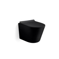 Унитаз подвесной Piatti цвет матовый черный, ультратонкое сиденье soft-close