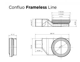 Душевой лоток Confluo Frameless Line Black Matte