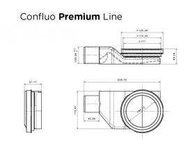 Душевой лоток Confluo Premium Black Glass Line