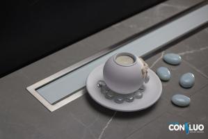 Душевой лоток Confluo Premium White Glass Line