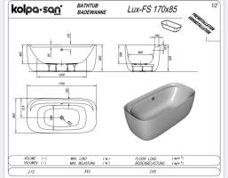 ванна акриловая Kolpa-San Lux FS 170*85