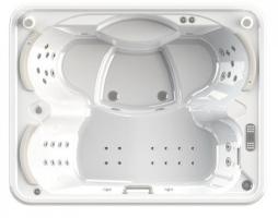 Мини-бассейн Deluxe 214x168 белый (гидромассаж + аэромассаж + хромотерапия + Spa-контроллер, подогрев воды)