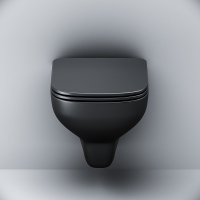 Унитаз подвесной AM.PM X-Joy S безободковый с сиденьем черный