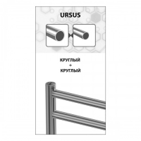 Полотенцесушитель водяной Ursus П16 500x1100, хром