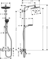 Душевая система Crometta Е 240 Showerpipe