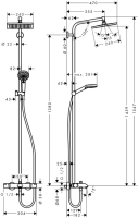 Душевая система с изливом Crometta Showerpipe