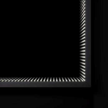 Зеркало LED 600x800 c сенсорным выключателем и диммером, черное