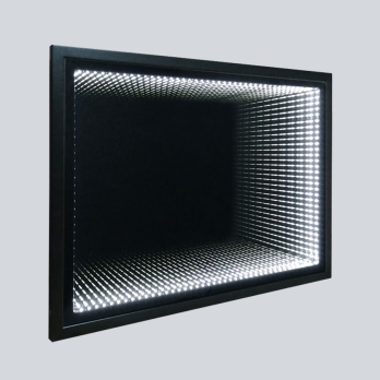 Зеркало LED 800 800x600 c выключателем-датчиком на движение, черное
