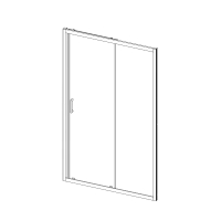 Душевая дверь Alpha 1000*1900 хром, стекло текстурное