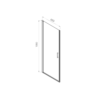 Душевая дверь Alpha 65*195 хром, стекло текстурное