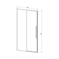Душевая дверь Slim-N 1000, хром, стекло прозрачное