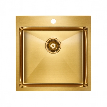 Мойка Paulmark KRONER 510х510 брашированная золото