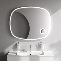 Зеркало Func 100 с контурной LED-подсветкой, ИК сенсором и косметическим зеркалом