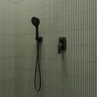 Душевая система IDDIS Ray скрытого монтажа черная с тропическим и ручным душем