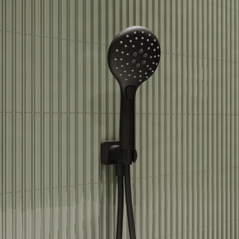 Душевая система IDDIS Ray скрытого монтажа черная с тропическим и ручным душем