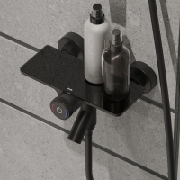 Смеситель для ванны Shelfy с управлением Push Control черный матовый