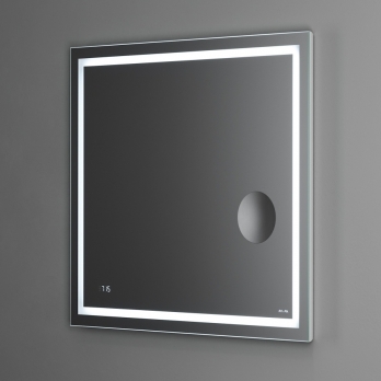 Зеркало AM.PM Gem 80 с контурной Led-подсветкой, часами и косметическим зеркалом