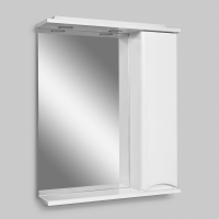 Зеркальный шкаф с подсветкой 65 см, правый, белый глянец AM.PM Like