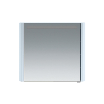 Зеркальный шкаф с подсветкой 80 см, левый, светло-голубой AM.PM Sensation