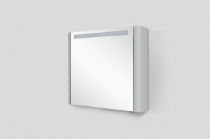 Зеркальный шкаф с подсветкой 80 см, левый, серый шелк AM.PM Sensation