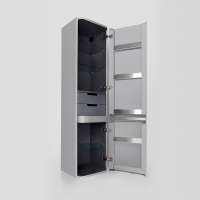 Шкаф-пенал подвесной 40 см, правый, серый шелк AM.PM Sensation