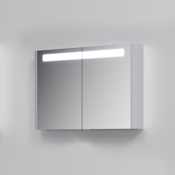 Зеркальный шкаф с подсветкой 100 см, серый шелк AM.PM Sensation