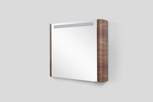 Зеркальный шкаф с подсветкой 80 см, левый, орех AM.PM Sensation