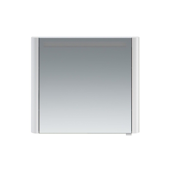 Зеркальный шкаф с подсветкой 80 см, левый, белый глянец AM.PM Sensation